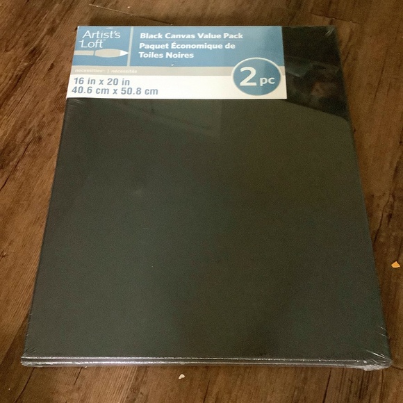 Artist Loft Other - Black Canvases 2ct